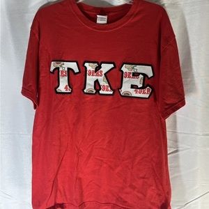 Vintage Tau Kappa Epsilon TKE San Francisco 49ers T-shirt: Sewn/Stitched Letters